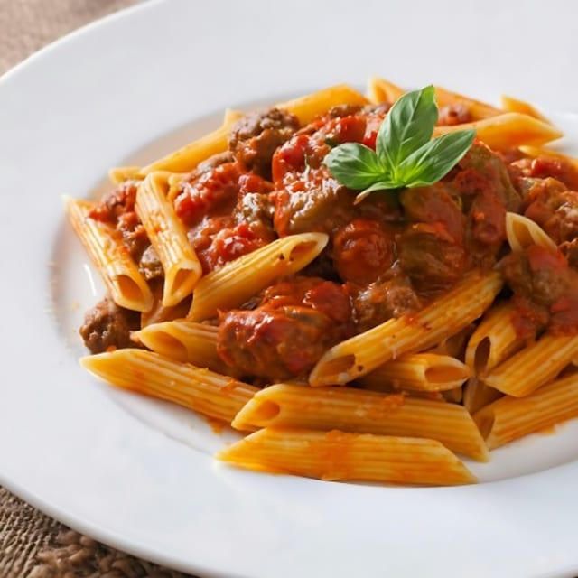 Rigatoni Pasta Sausage.